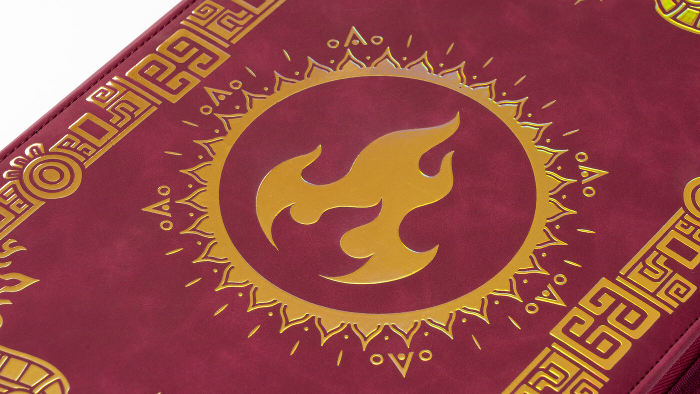 Sunfire cover artwork and foil border in detail
